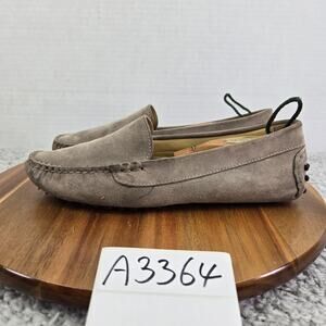 M. Gemi Womens 38 The Felize Gray Suede Slip On Casual Driving Moccasins Loafer